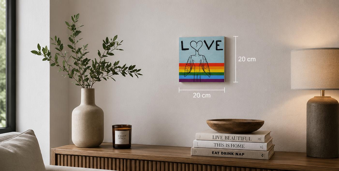 Pride LOVE — Wood Prints 20x20 cm / 8x8″