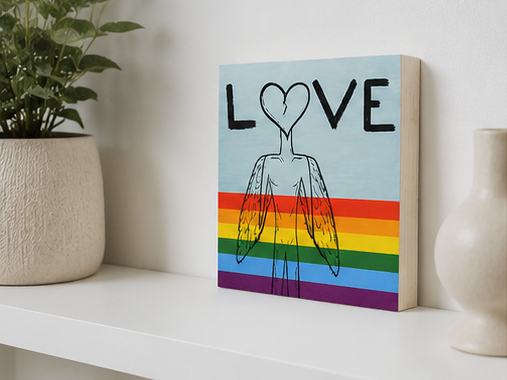 Pride LOVE — Wood Prints 20x20 cm / 8x8″