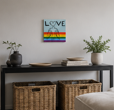 Pride LOVE — Wood Prints 20x20 cm / 8x8″