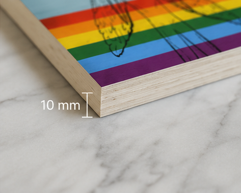Pride LOVE — Wood Prints 20x20 cm / 8x8″