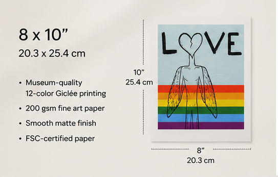 Pride LOVE — Fine Art Giclée Poster | 8 × 10"